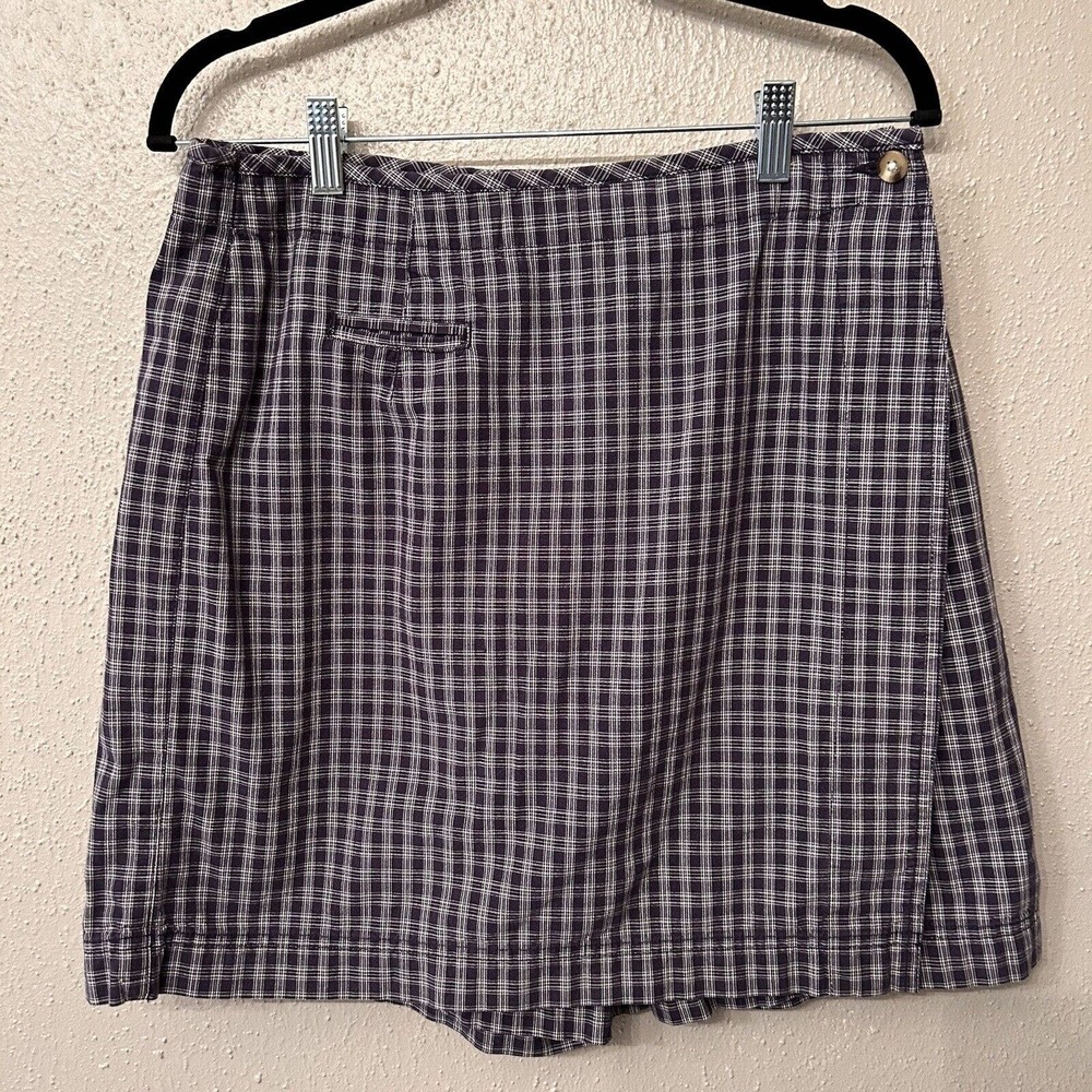 Eddie Bauer Skort Womens 12 Navy Blue Shorts Skirt Cotton